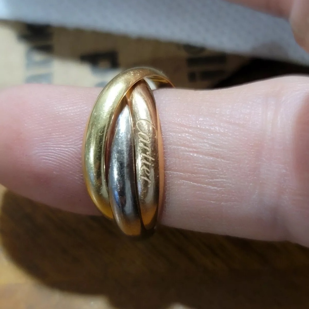 Cartier trinity rolling ring 18k gold as 6